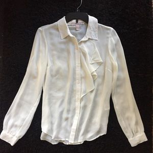 White long sleeve dress shirt sheet S / Small